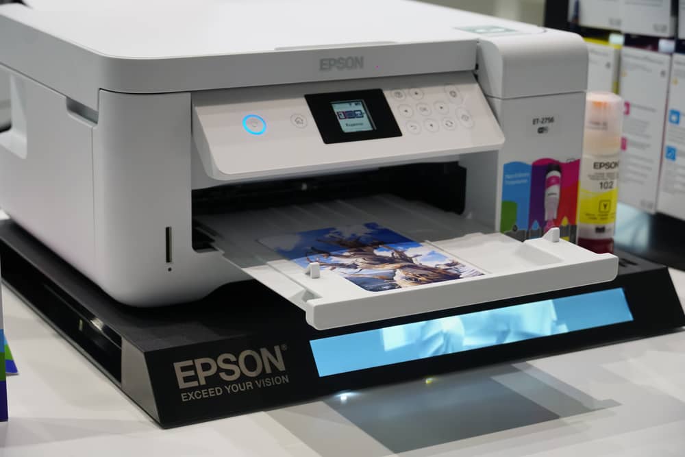 Imprimante Epson, que l'on désinstalle d'un ordinateur.