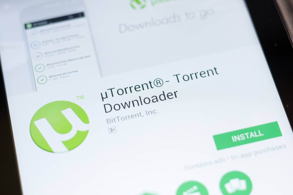 Utorrent désinstallé d'un appareil